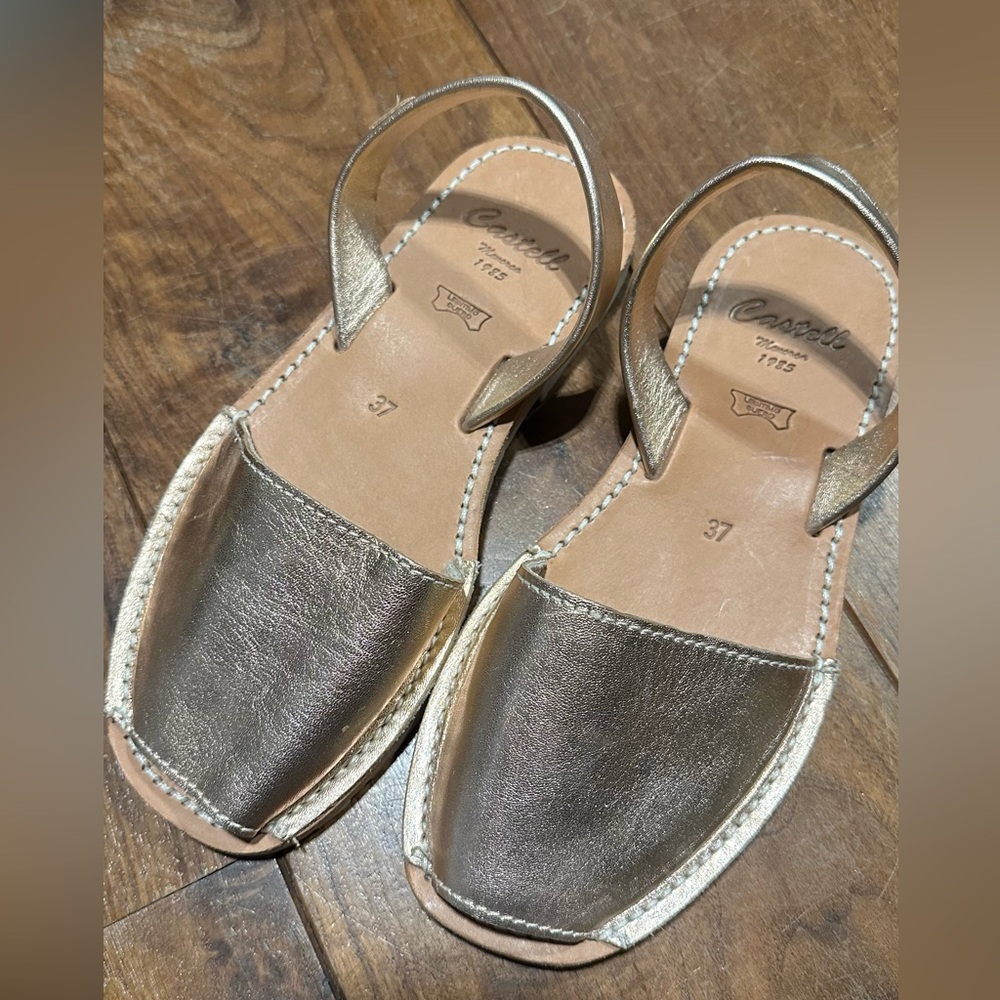 Castell Gold Sandals - Size 37